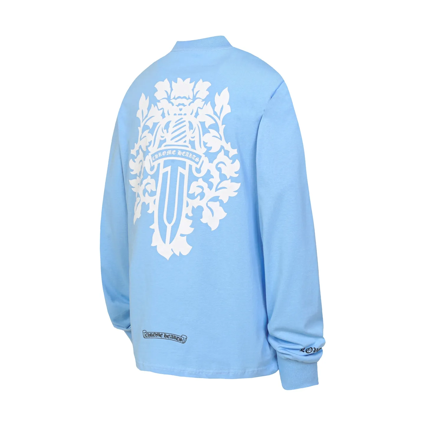 P160 Cross-border quantity model. If you pursue quality, please do not place an order. -Chrome Hearts/Chrome Heart Sanskrit Big Sword✝️Print popular long-sleeved T-shirt -High weight, high density and high quality. The wool is soft, delicate and skin-friendly. It feels soft and silky. It has excellent warmth and skin-friendly properties.